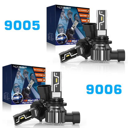 High/Low Beam 9005 9006 LED Headlight Bulbs Kit - 6500K