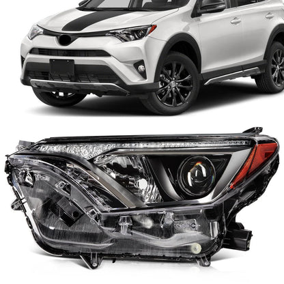 Left Driver Side Headlight Assembly for 2016-2018 Toyota RAV4
