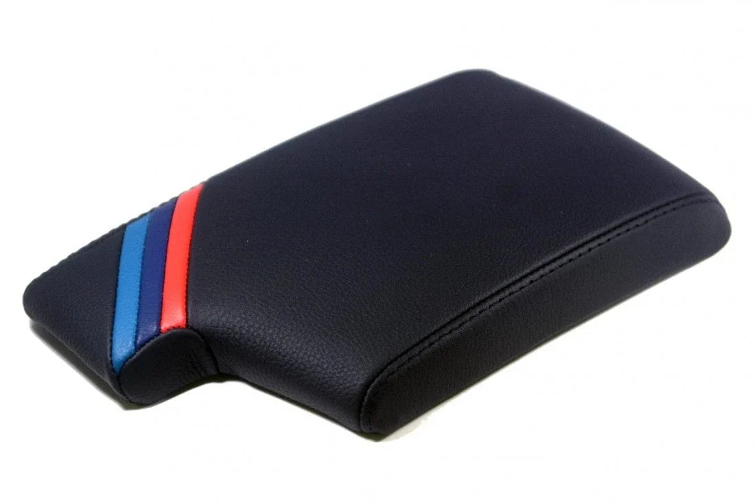M Style Leather Synthetic Center Console Armrest Cover for BMW E90 (2005–2013)