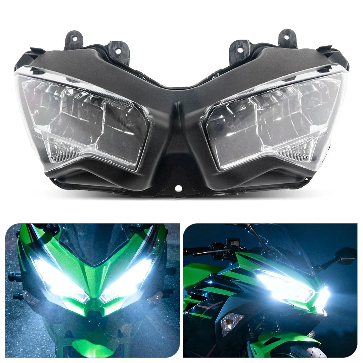 Front Headlight Lamp Assembly for Kawasaki Ninja ZX-25R, Ninja 400 (2018–2024)