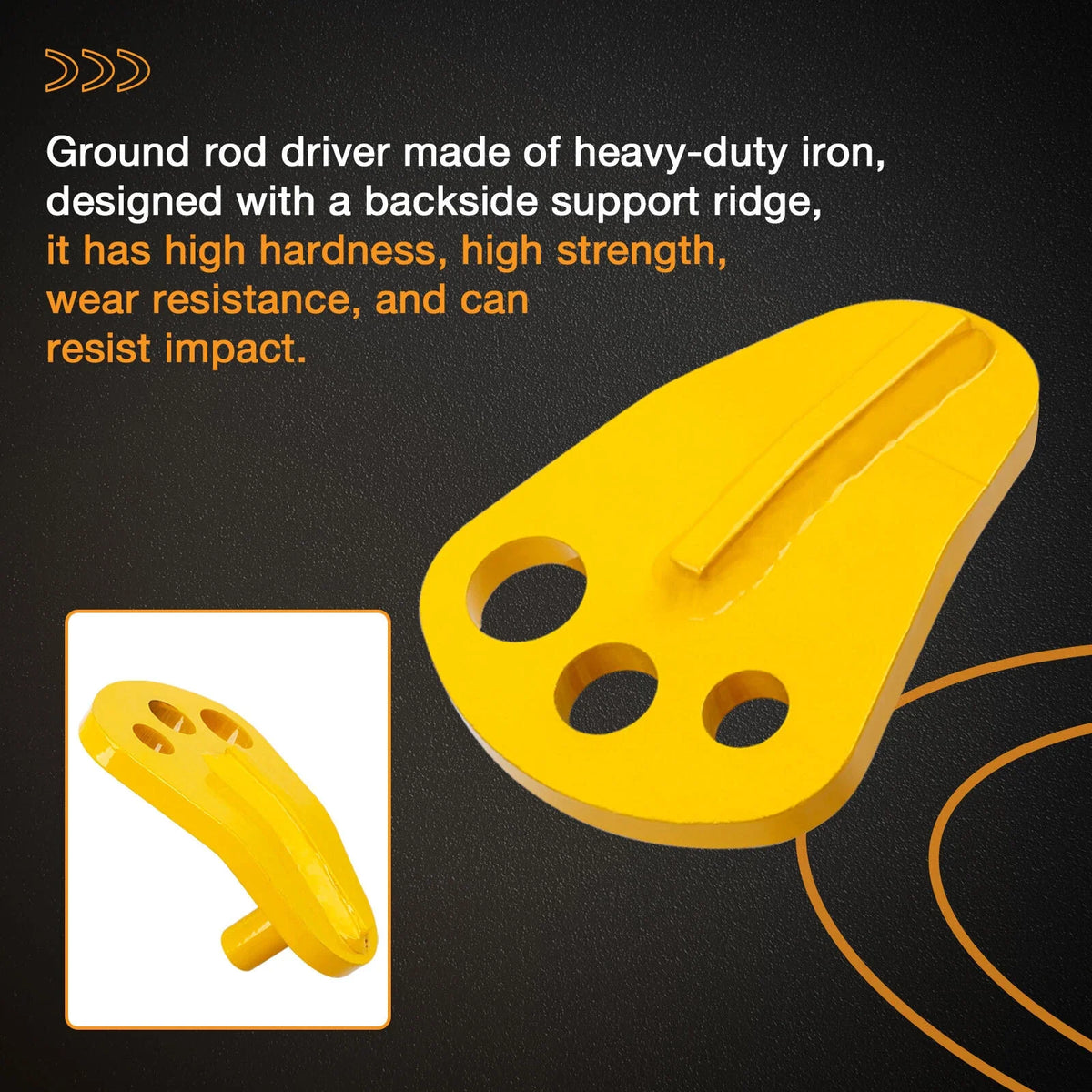 5/8, 1/2, 3/4 Inch Ground Rod Driver for Universal Use