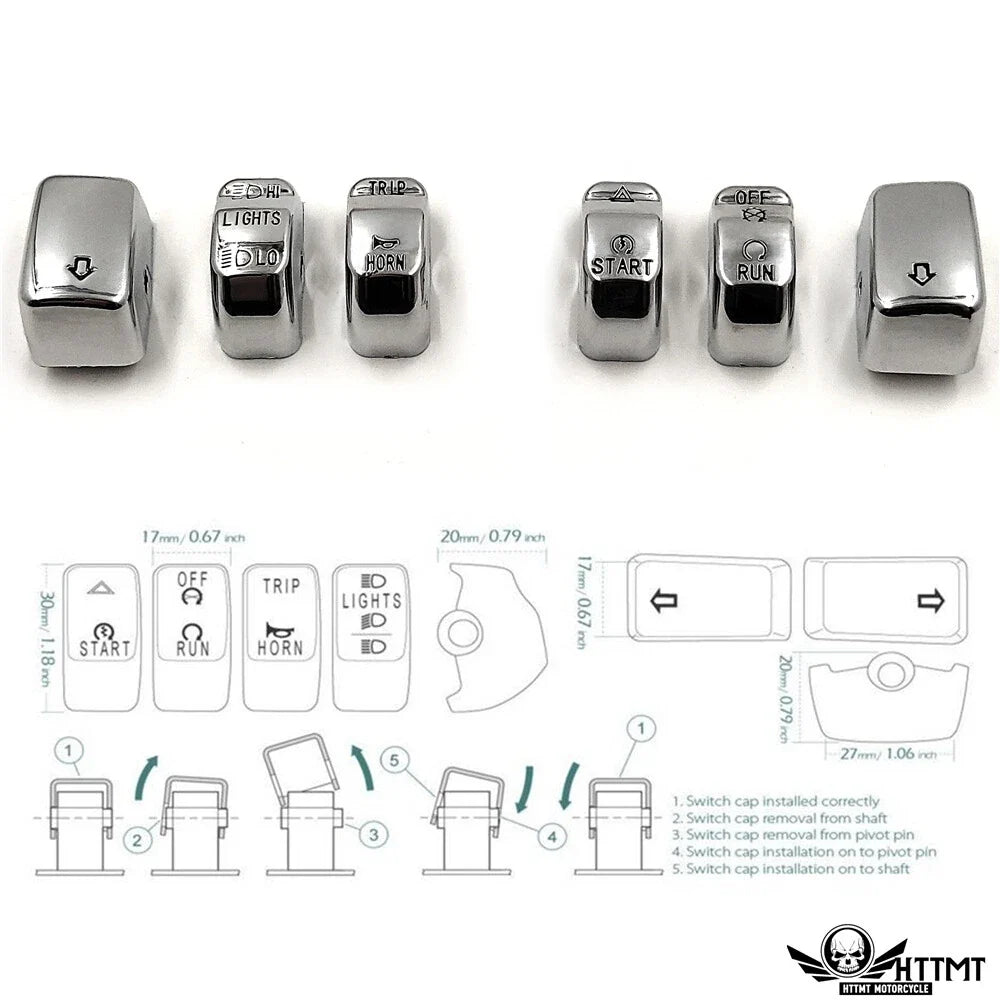Chrome Hand Control Covers for 2011 Harley Davidson Softail