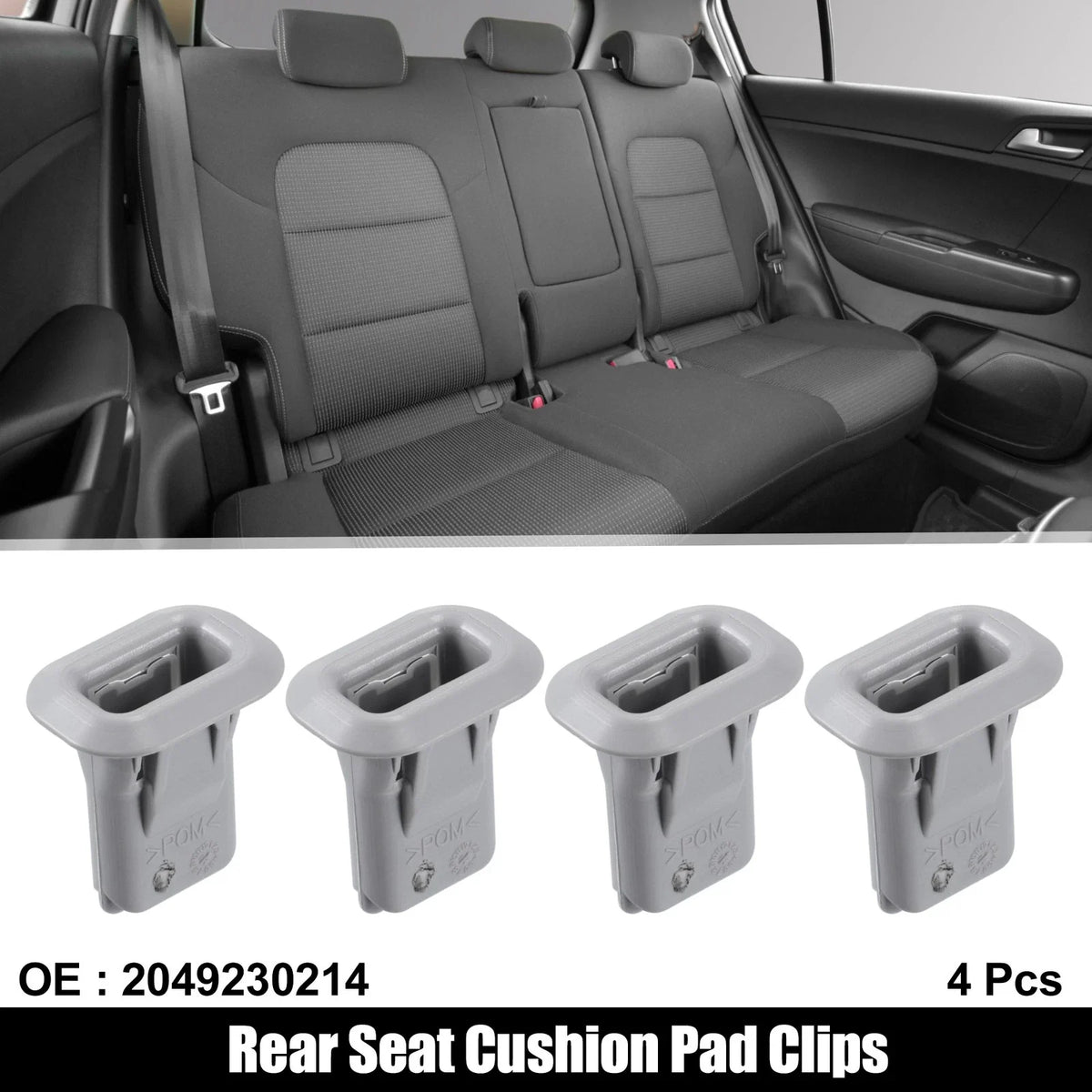 Set of 4 Rear Seat Cushion Pad Clips for Mercedes-Benz CLA250 (2014–2021)