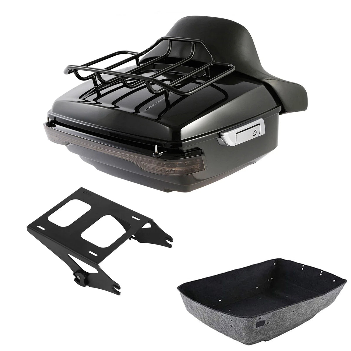 Backrest Pad Mount Rack Light for Touring Harley 2014-2026