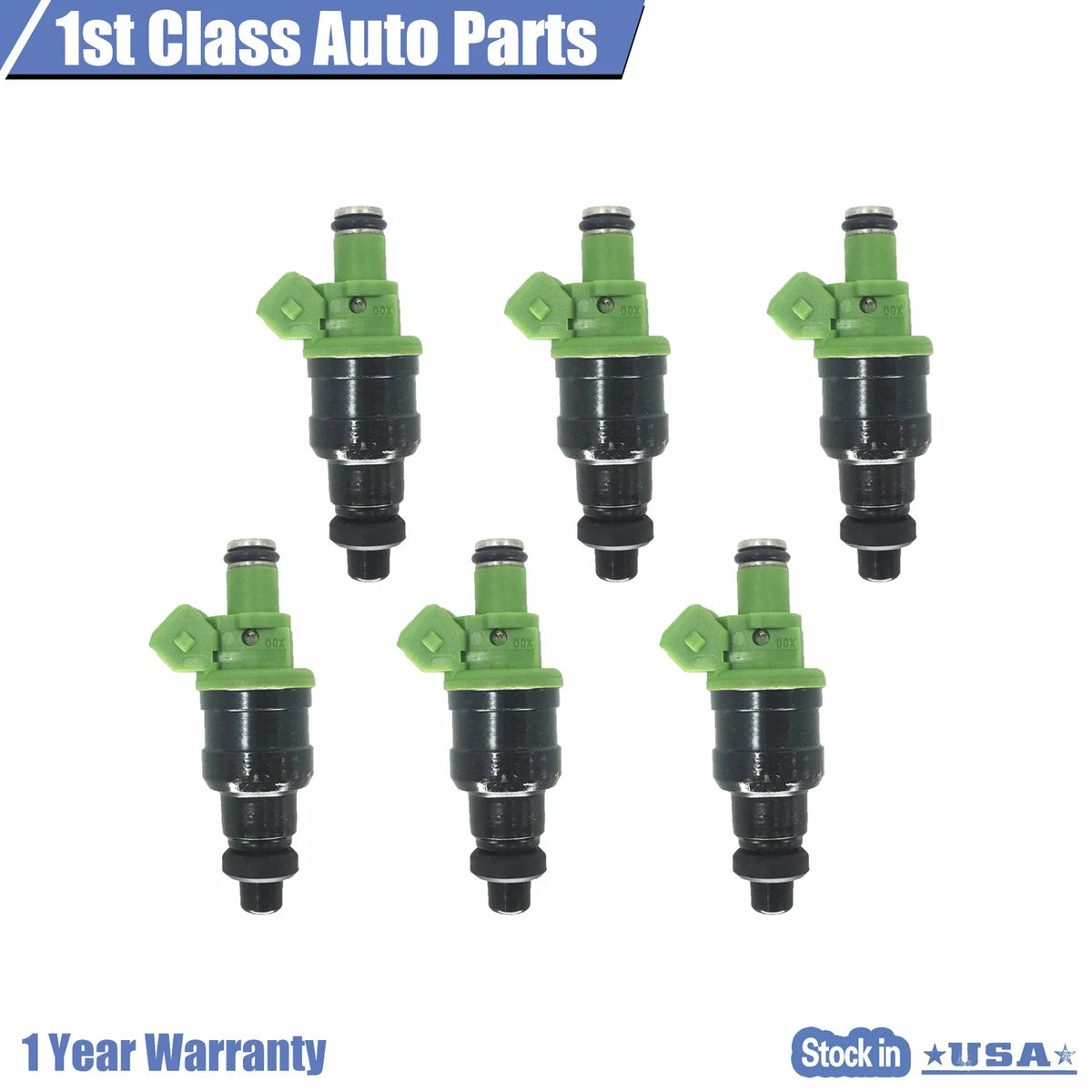Set of 6 Fuel Injectors for Mitsubishi 3000GT Dodge Stealth (1991–1995)