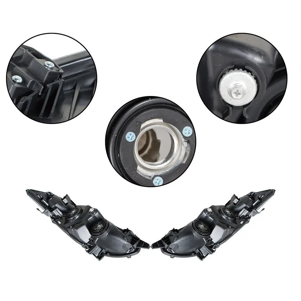 Projector Headlights Chrome Pair for 2011-2013 Toyota Corolla