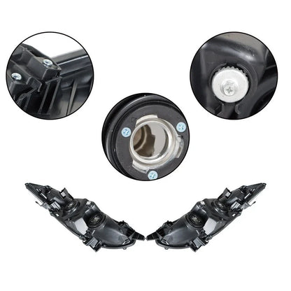 Projector Headlights Chrome Pair for 2011-2013 Toyota Corolla