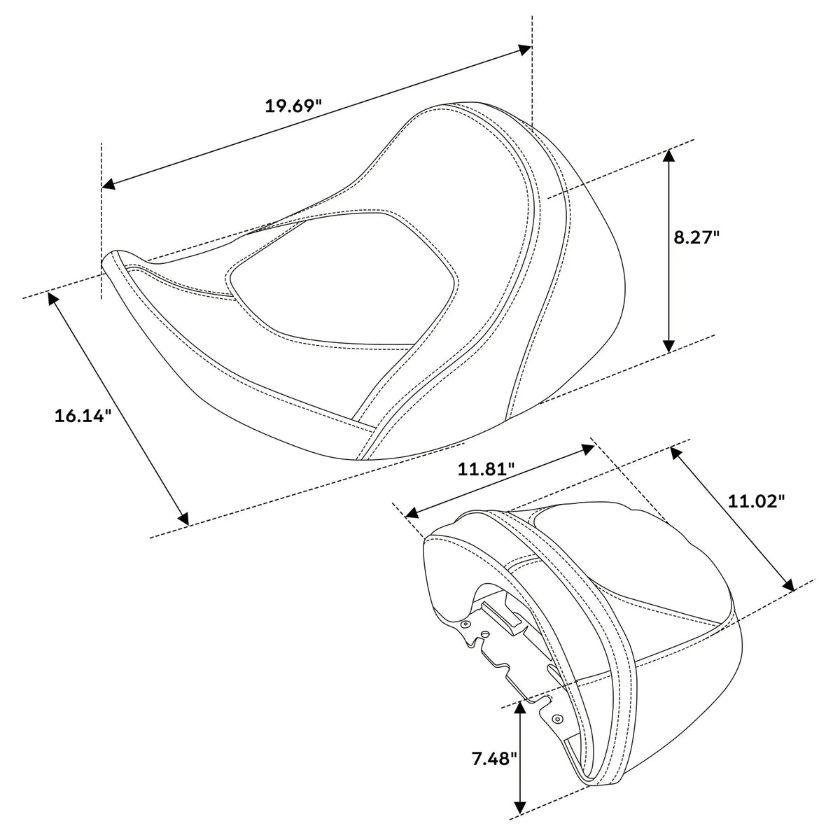Passenger and Driver Seats for 2023-2025 Harley CVO Road Street Glide