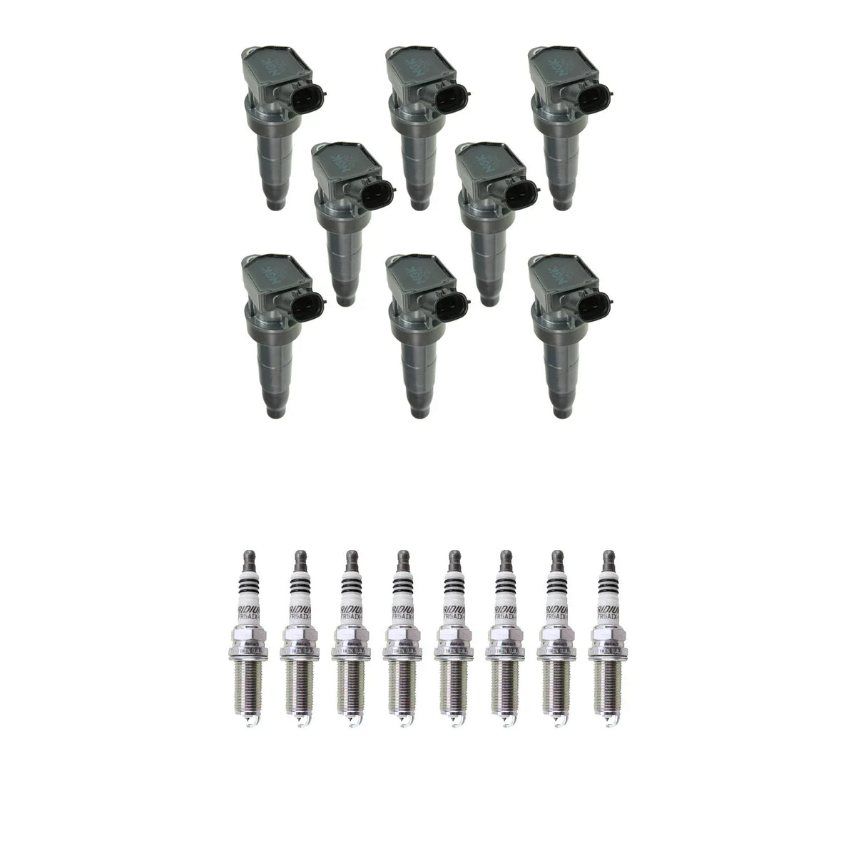 Set of 8 NGK Ignition Coils & Iridium Spark Plugs for Genesis Borrego (2009–2016)