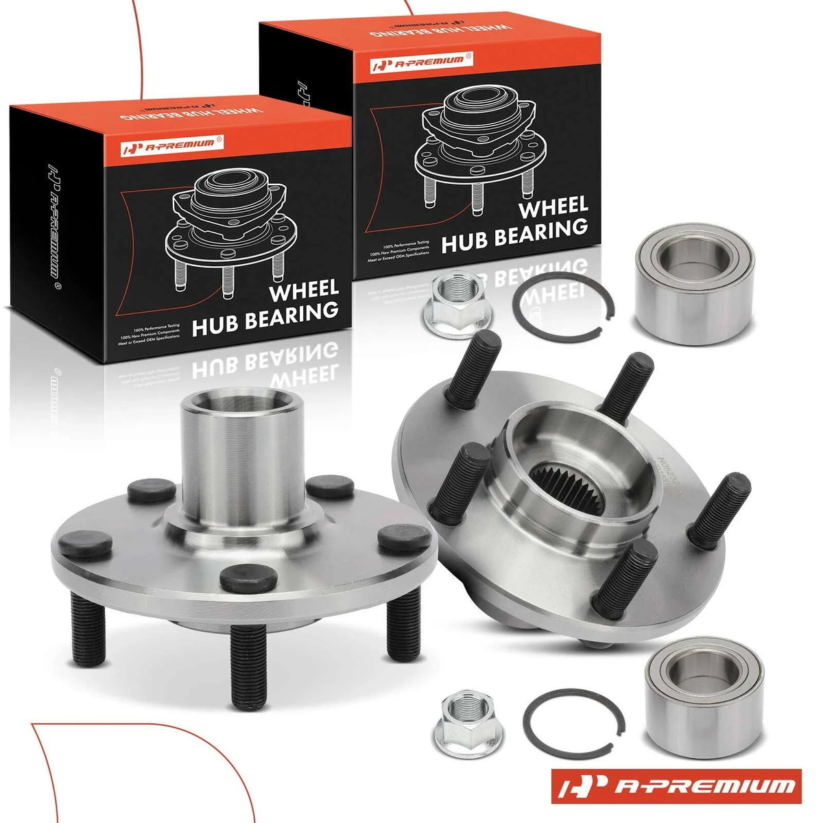 2X Front Wheel Hub & Bearing Assembly for Nissan Altima (2013–2018)
