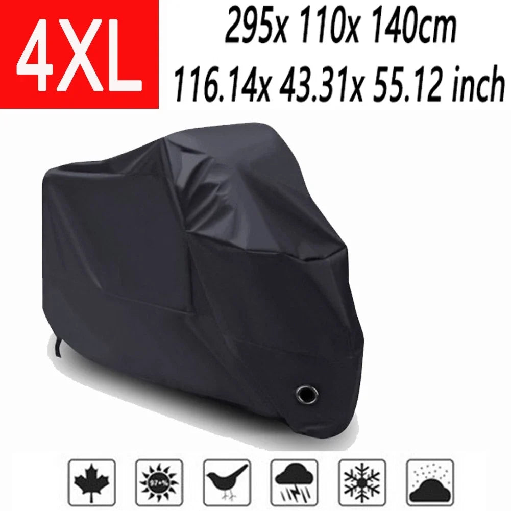 Motorcycle Cover 4XL - Waterproof UV Dust Rain Wind Protector Universal