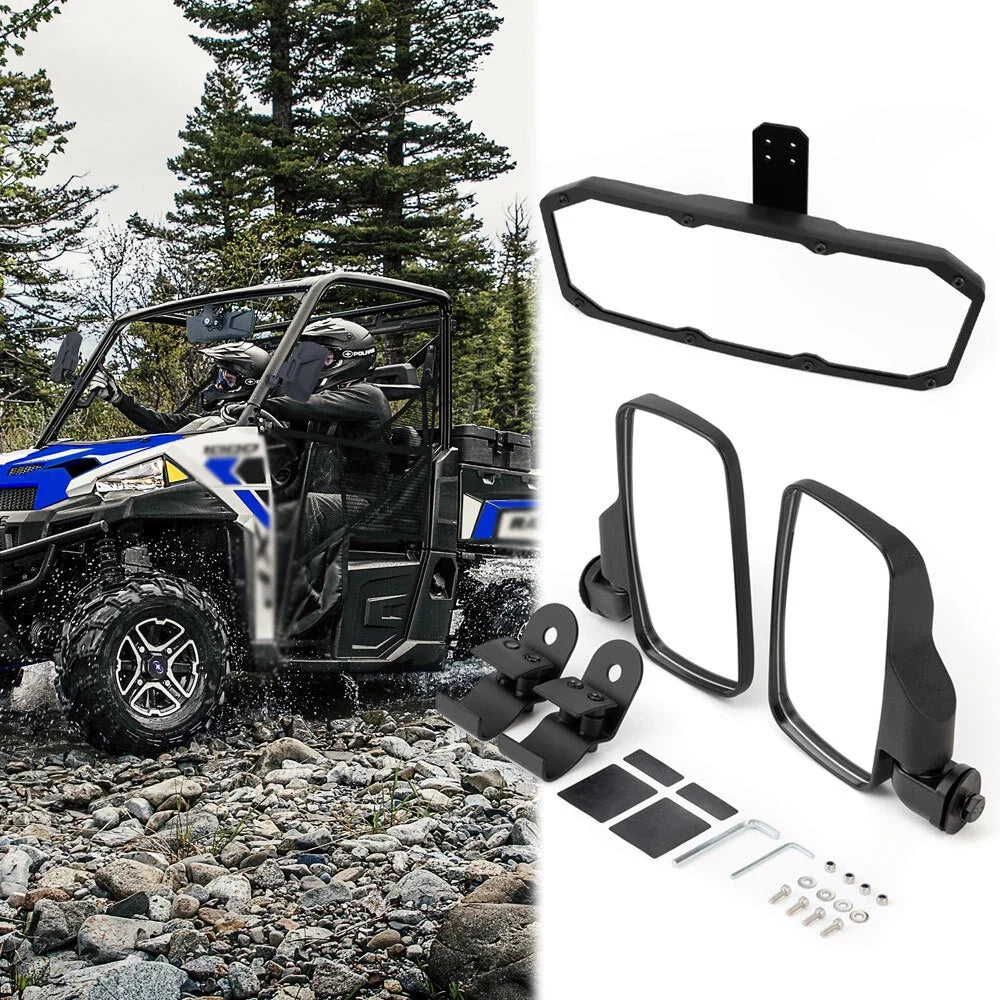 3-Piece Rearview Mirror Set for Polaris Ranger 1000 XP (2017-2024)