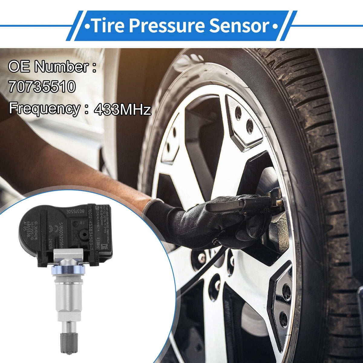 TPMS Sensor No. 70735510 for BMW 3-Series GT (2013–2016)