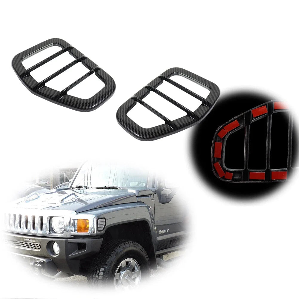 2X Front Fender Side Marker Light Covers for Hummer H3 H3T (2006–2010)