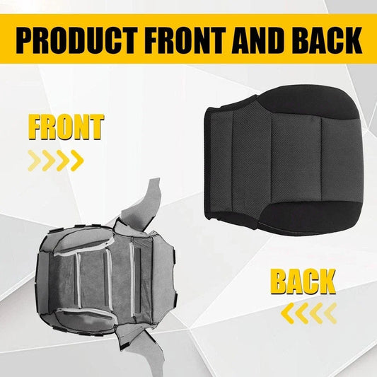 Driver Bottom Seat Cover Cloth Jet Black for Chevy Silverado Sierra (2014–2019)