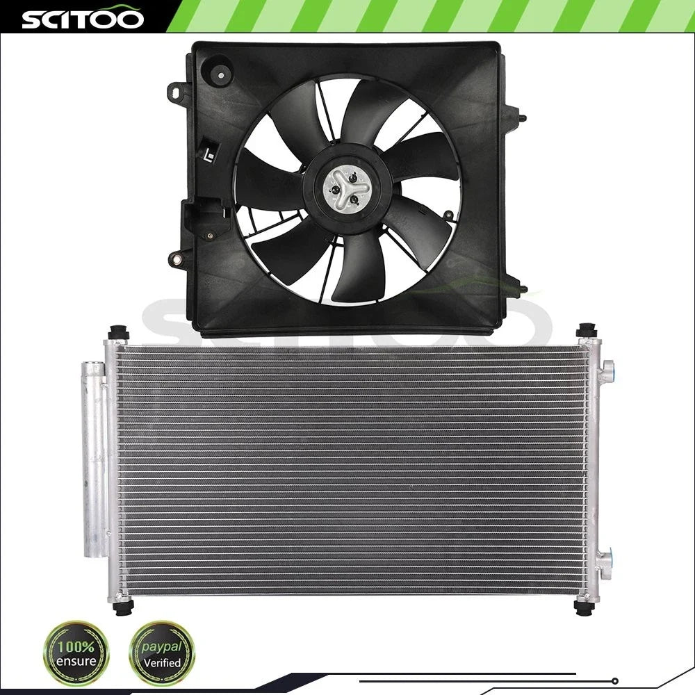 AC Condenser with Cooling Fan Assembly for CR-V 2007-2009