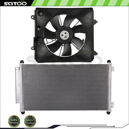 AC Condenser with Cooling Fan Assembly for CR-V 2007-2009