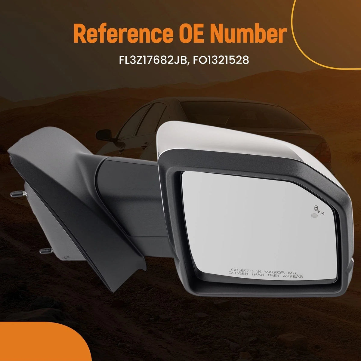 Rear View Mirror Right for Ford F-150 (2015–2017) FL3Z17682JB, FO1321528 Signal