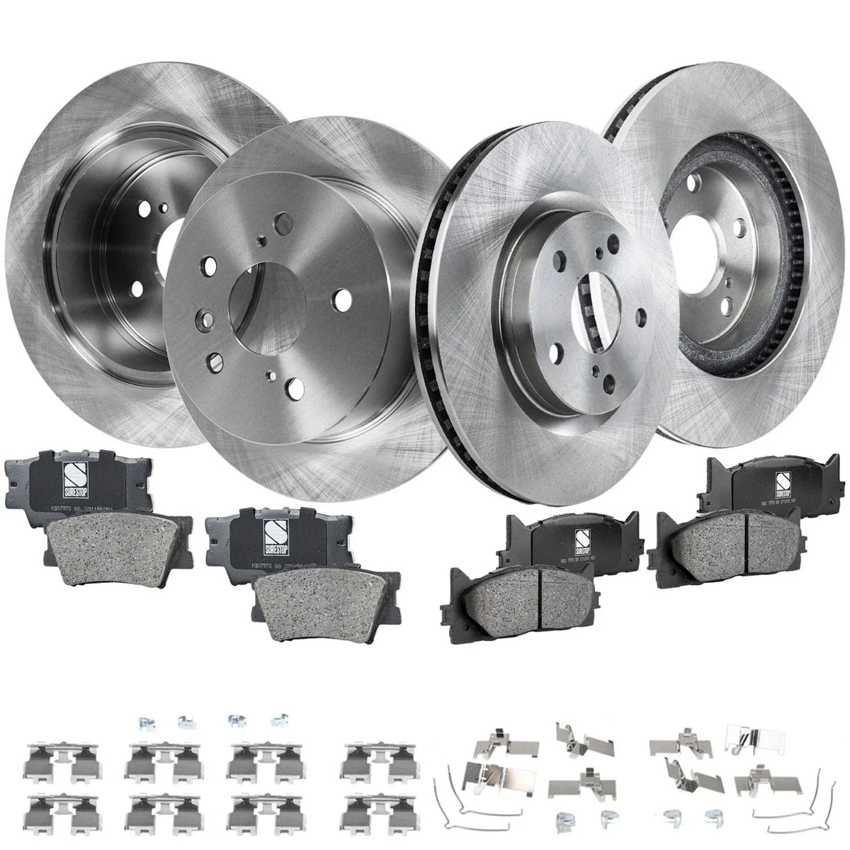 Disc Brake Rotor and Pad Set for Toyota Avalon, Camry, Lexus ES350