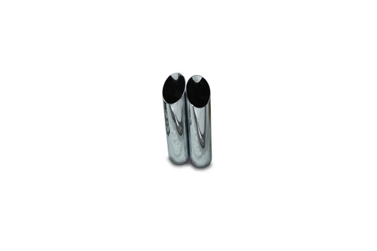 Dual Exhaust Tips for Nissan Titan (2004–2006) 2.5 Inch 2 Chamber Slash Cut