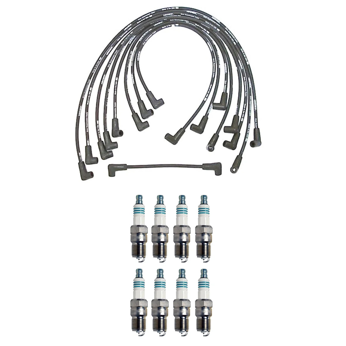 Denso 8mm Wire Set & 8 Iridium Power Spark Plugs Kit for GMC 5.7L V8