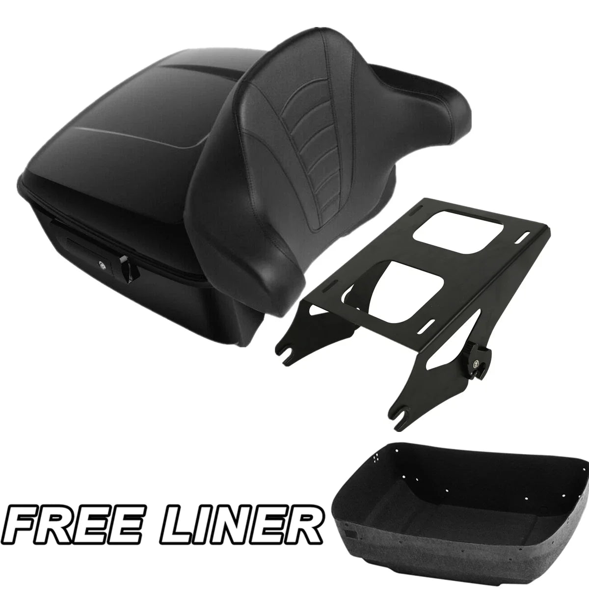 Trunk Backrest Pad Mount Rack for Harley Touring 2014-2025