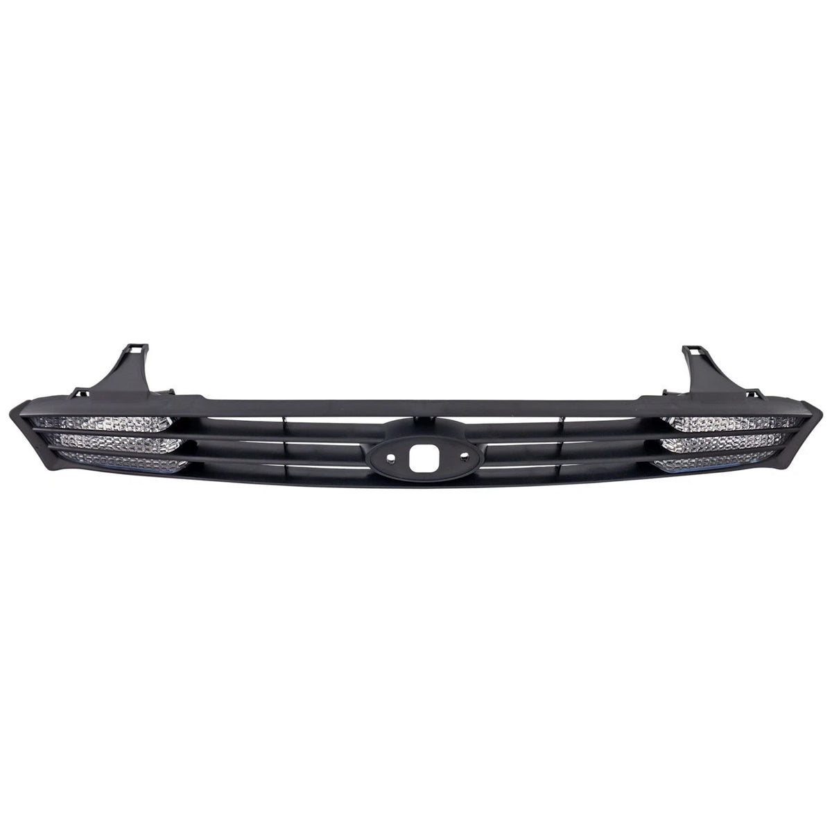 Grille for Ford Focus (2000–2004) w/ Clear Turn Signal Lamps, Primed Plastic