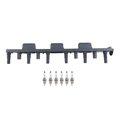 Spark Plug Set with Ignition Coils for Jeep Wrangler TJ 2000-2006