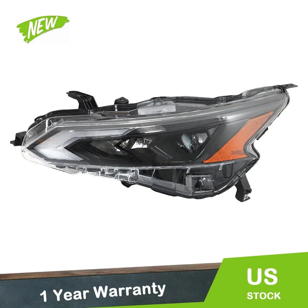 LED Projector Headlight for Nissan Altima (2022–2023) Left Driver Black Clear