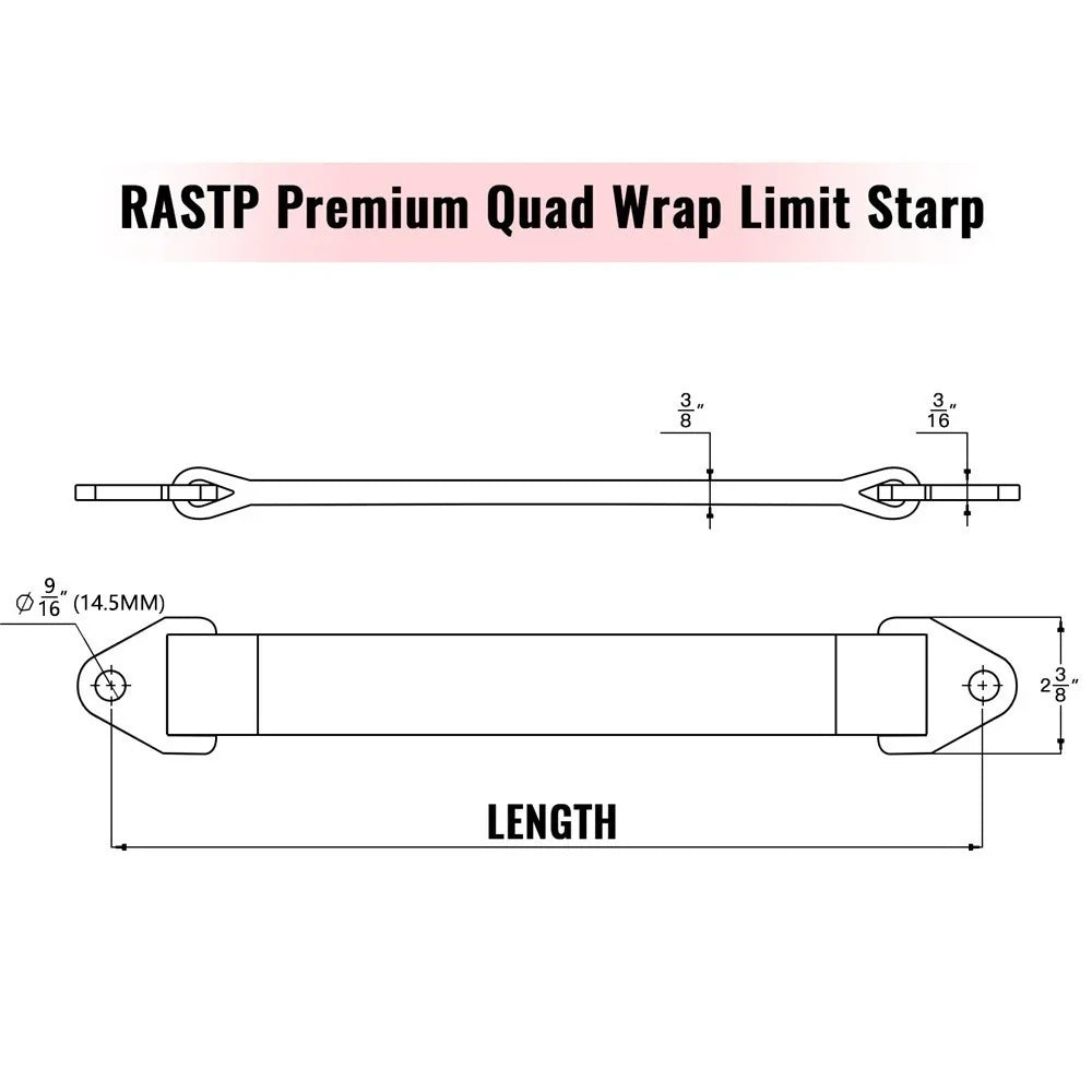 10" Limit Straps for Hot Racing Shock Suspension