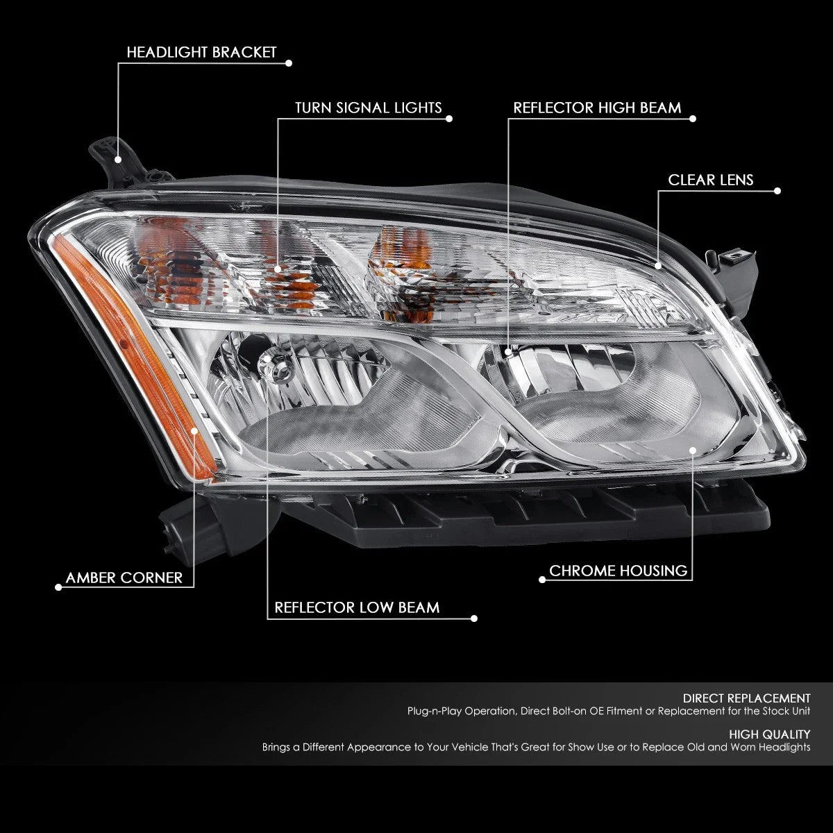 Right Passenger Headlight Assembly for Chevy Trax (2015–2016)