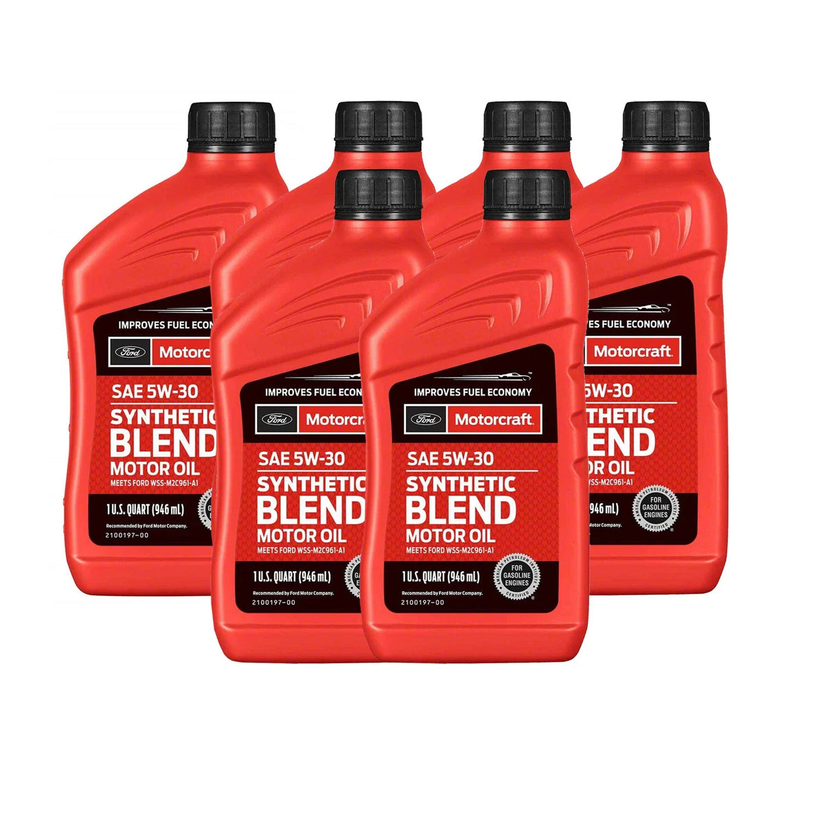 6 Quarts Motorcraft SAE 5W-30 Synthetic Blend Oil for
