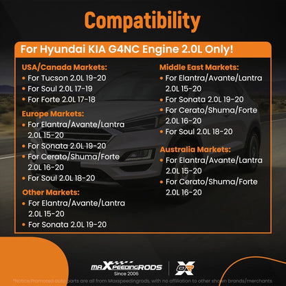 Engine Overhaul Gasket Kit for G4NC 2.0L Hyundai Kia (2012-2020)
