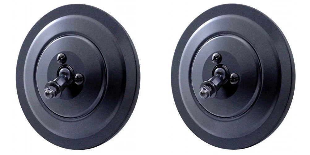 5 Inch Side Rear View Mirrors Pair with Ribbed Back for Nissan Navara (2005–2015)