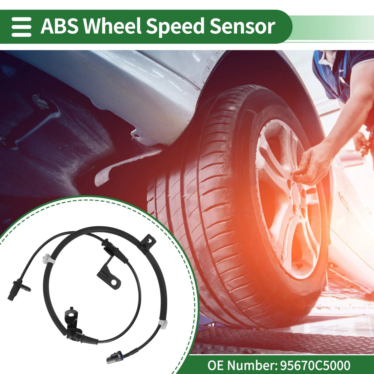 ABS Wheel Speed Sensor No. 95670C5000 for Kia Sorento (2015–2023)