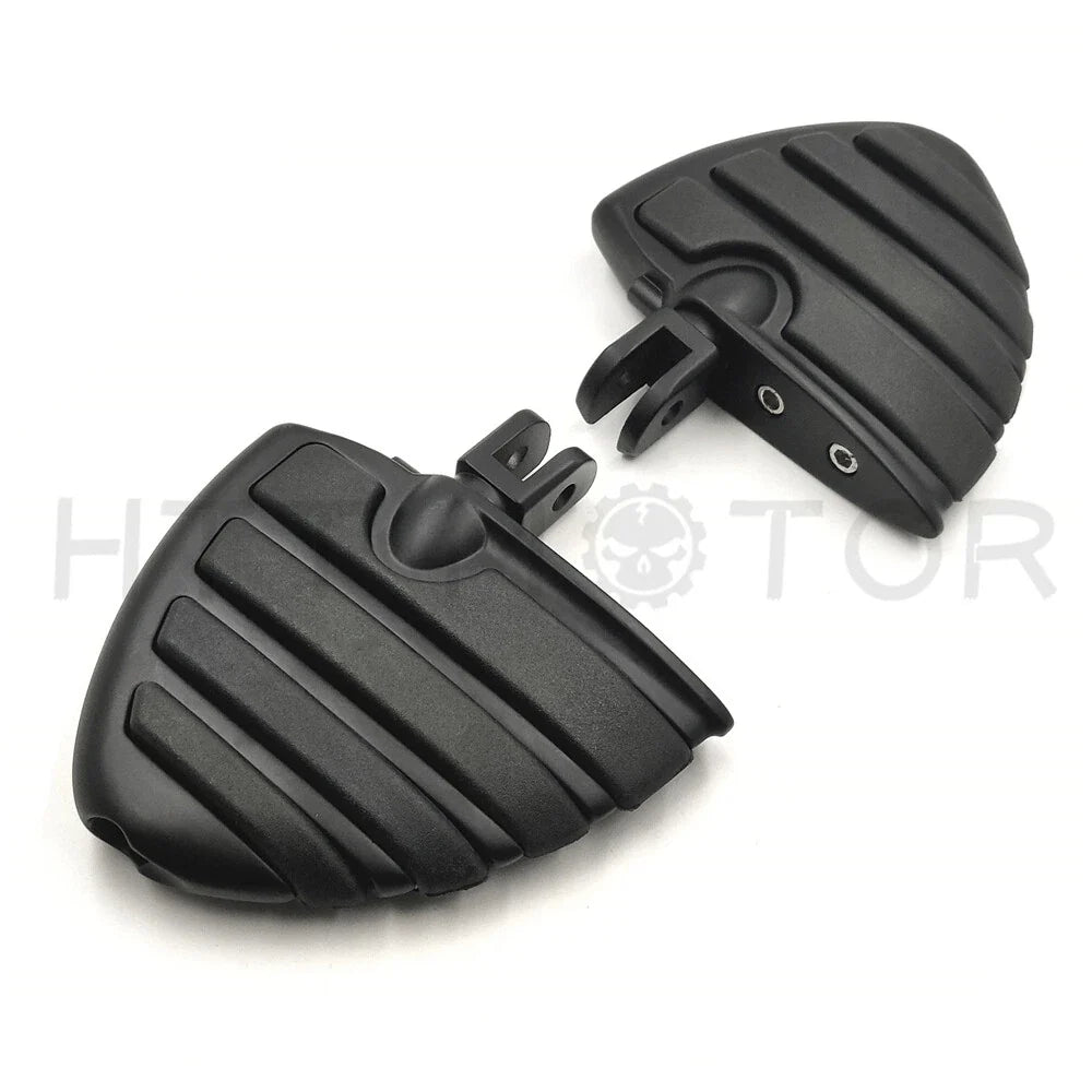 Black Wing Mini Floorboards w/ Adapters for Harley FXBB FXBR FXBRS (2018–2023)