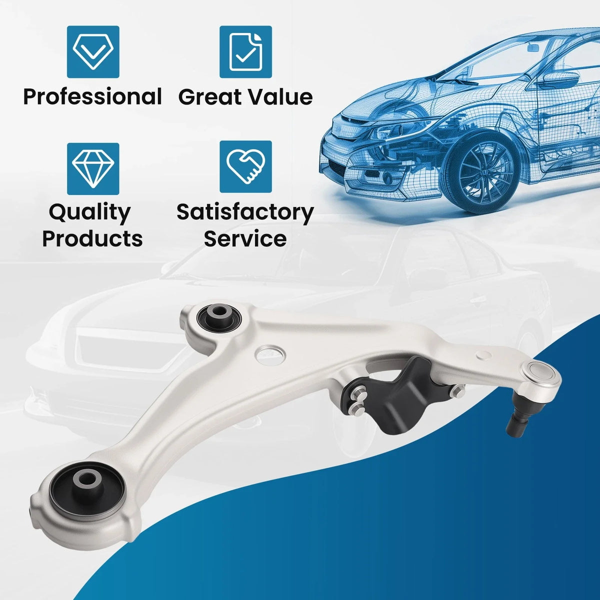 Front Driver Side Lower Control Arm for Nissan Altima (2007–2013)