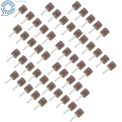 Aluminum Oxide Flap Wheels 1" x 1" x 1/4" Shank - 50 Pack, 80 Grit