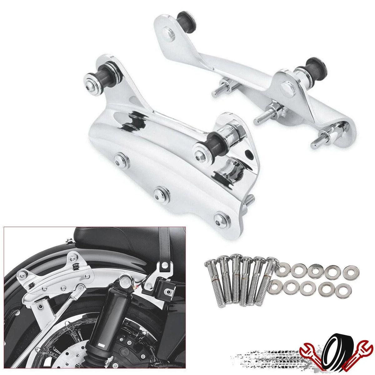 Set of 4 Docking Hardware Kit for Harley Touring Electra Glide (2009–2013)