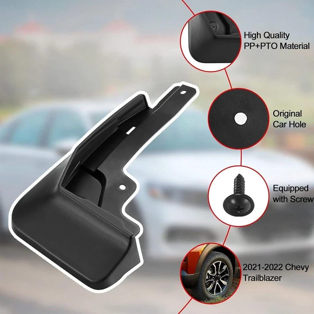 4X Mud Flaps Splash Guards for 2021-2022 Chevrolet Trailblazer