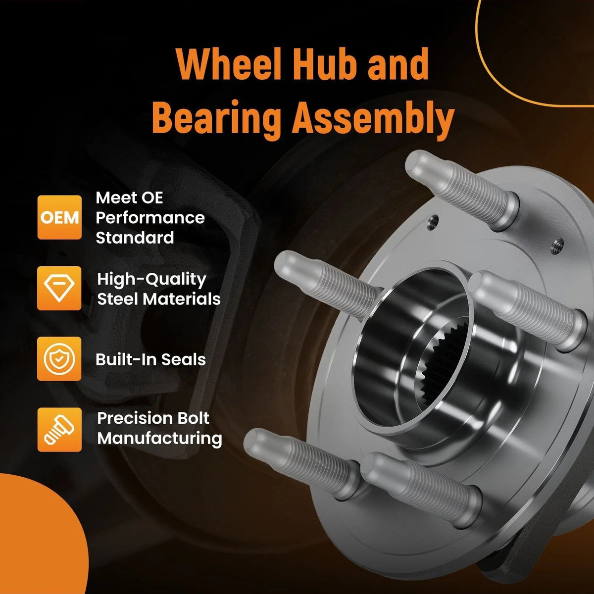 Front LH RH Wheel Hub & Bearing Assembly for Buick Envision (2019) 29512579