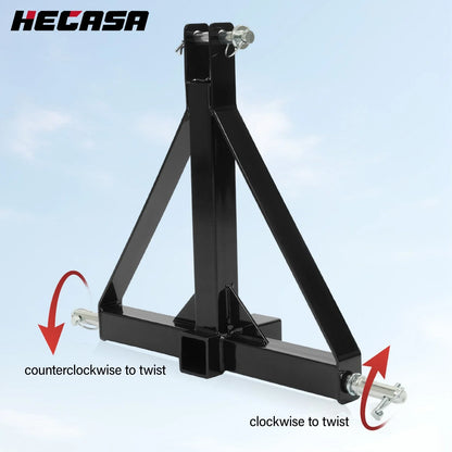 3 Point Hitch Adapter for 2" Receiver - CAT 1 Tractor (HECASA)