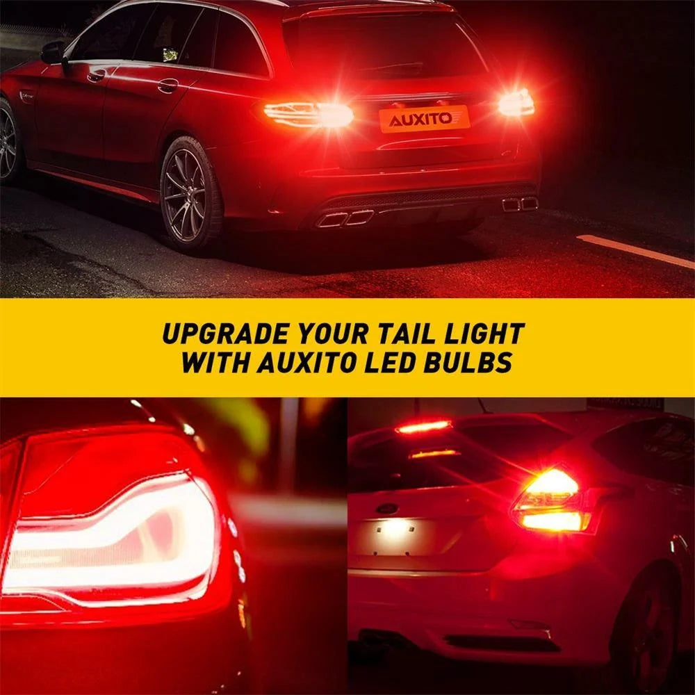 2X AUXITO 3157 3057 Brake Tail Stop Light LED Bulbs for