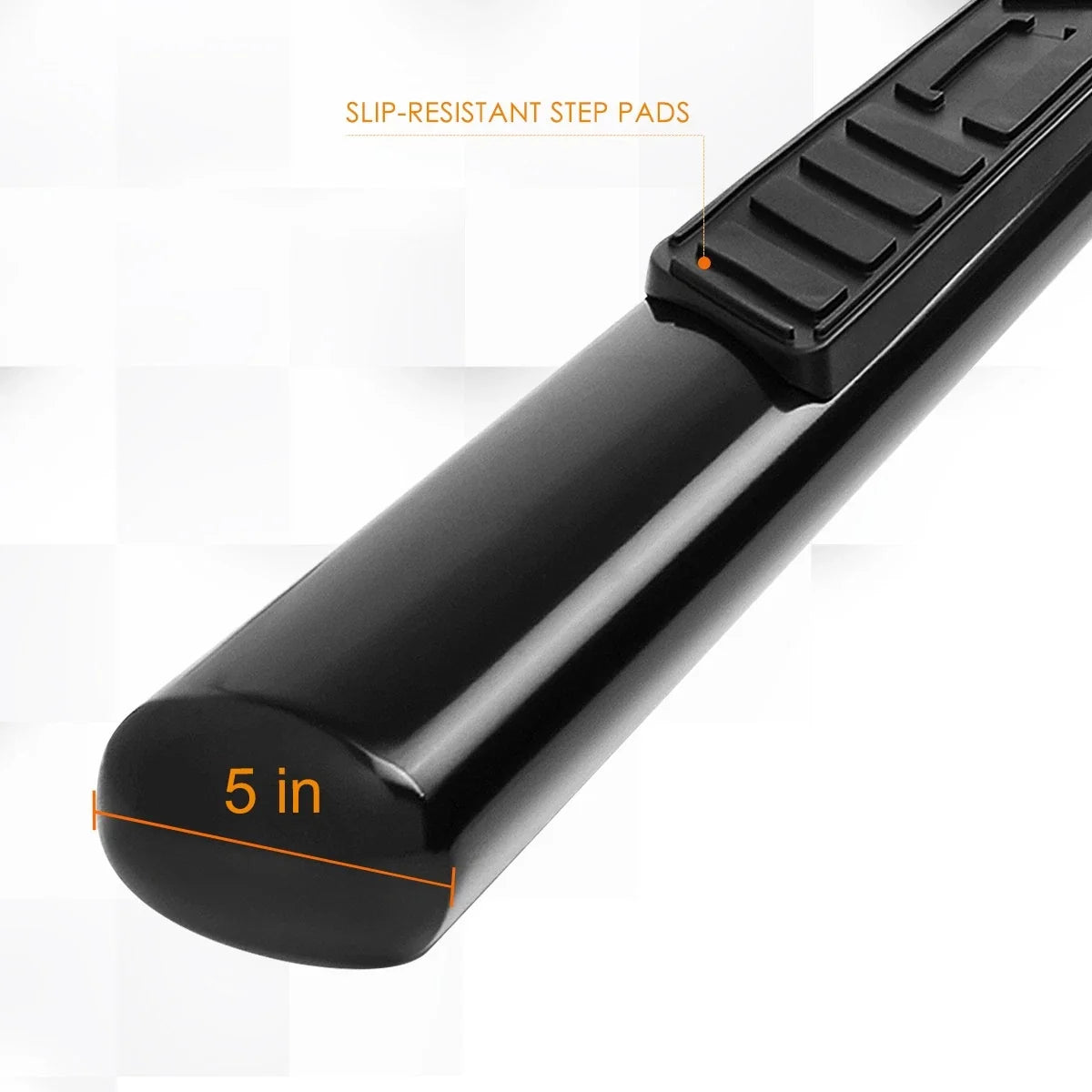 Black 5" Oval Nerf Bars - Set of 2 for RAM 1500 (2019-2020)