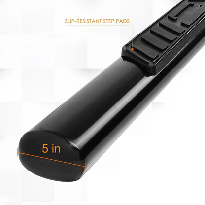 Black 5" Oval Nerf Bars - Set of 2 for RAM 1500 (2019-2020)