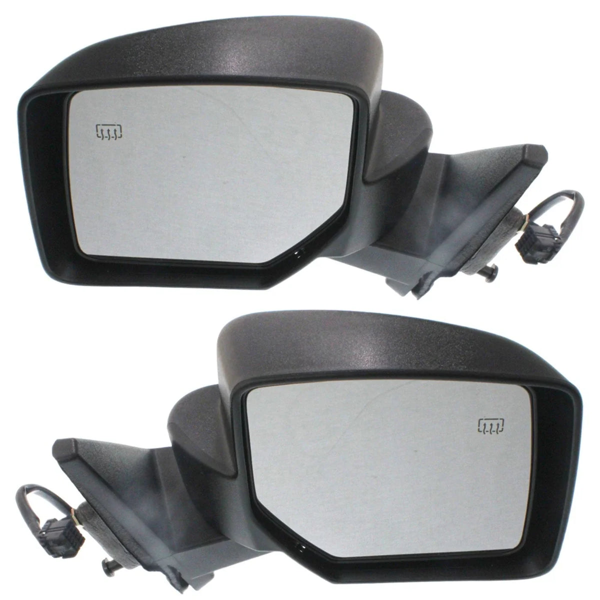 Textured Black Heated Power Mirrors (Set of 2) for Jeep Patriot 2007-2017