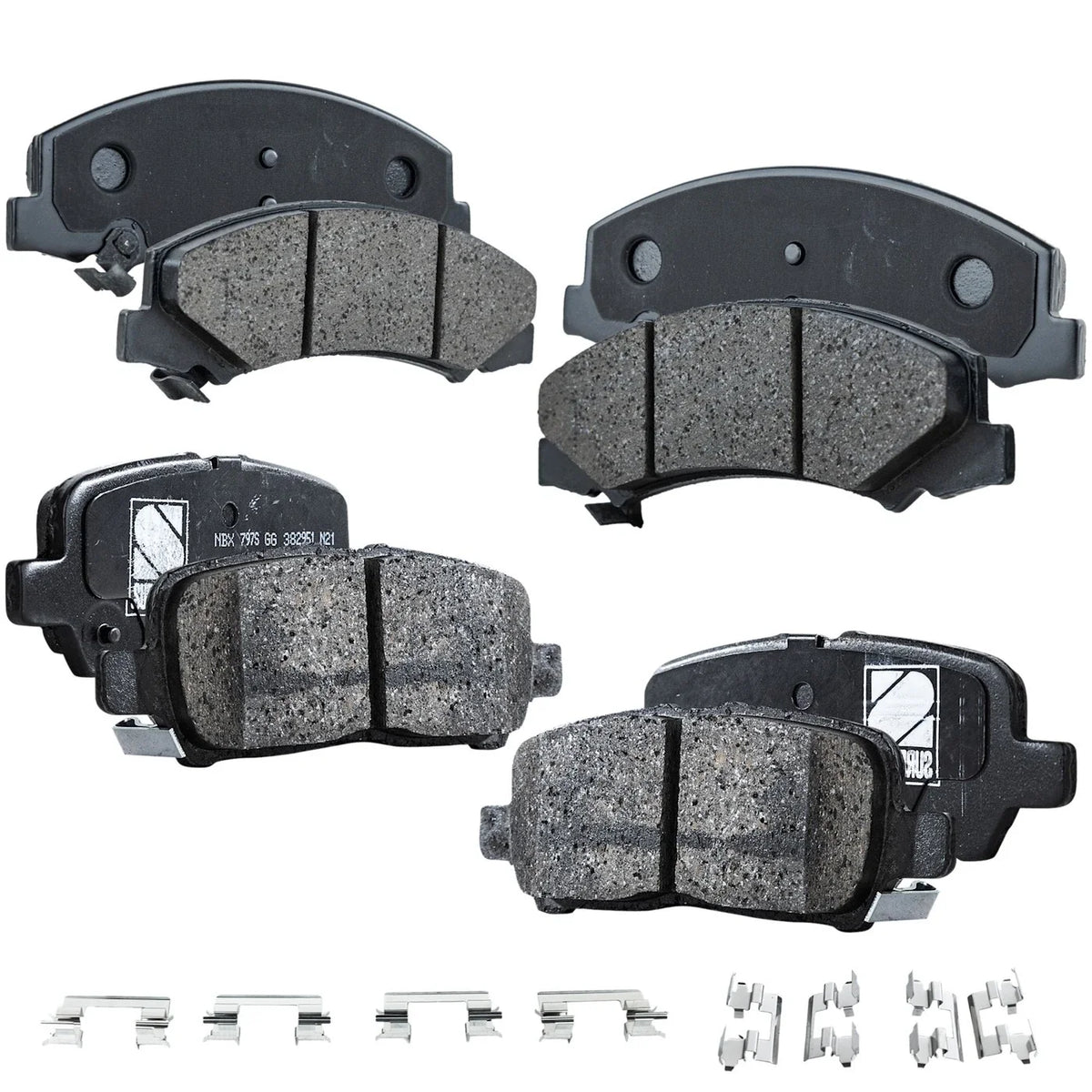 Front and Rear Brake Pad Set for 2011-2013 Chevrolet Impala