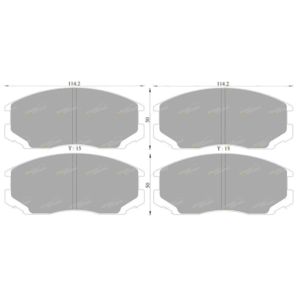 Disc Brake Pad Set for Mitsubishi Lancer CC 1.6L (1992-1996)