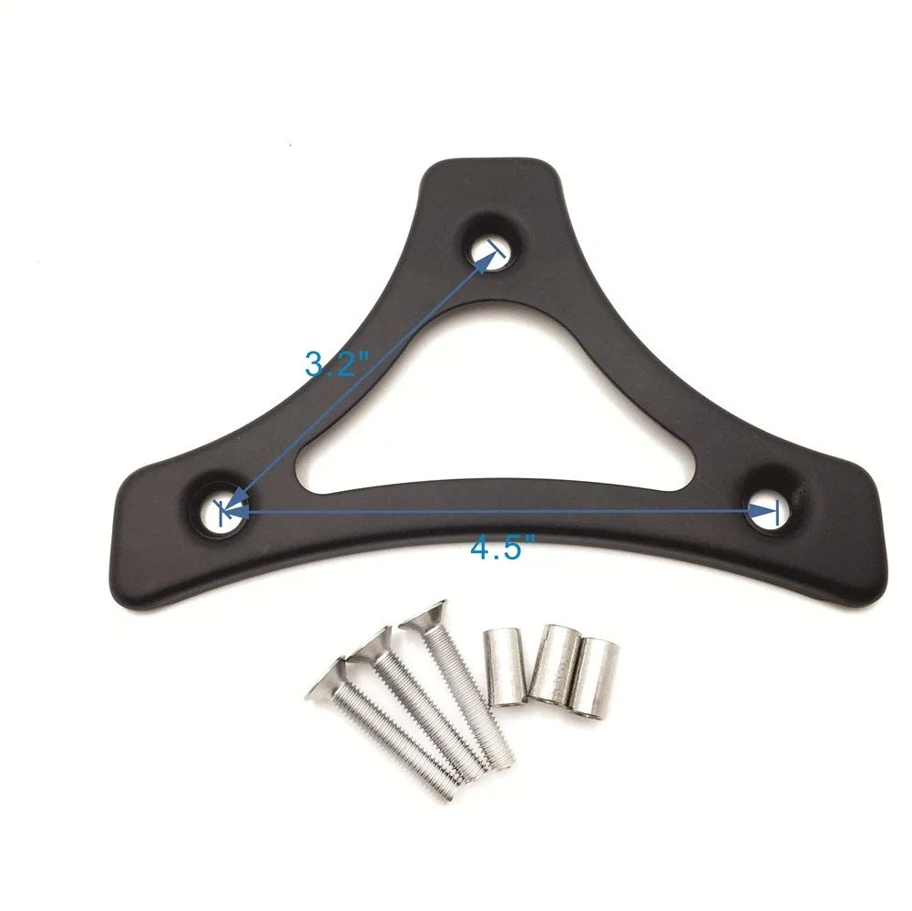 Flat Black Backrest Pad Mount Kit for Harley Touring (1997-2017)