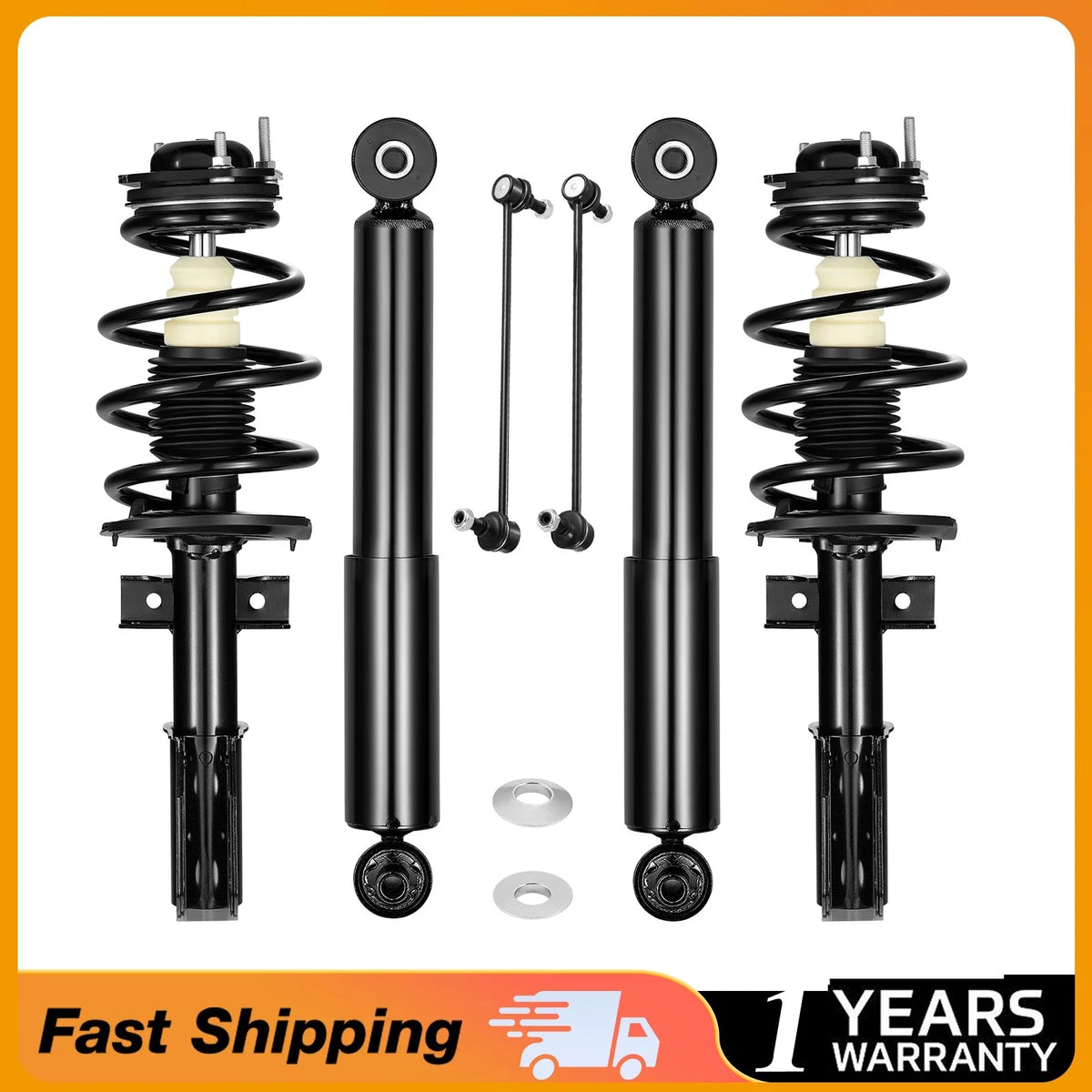 Front Struts Rear Shocks Sway Bars for GMC Acadia Saturn Outlook (2007–2012)